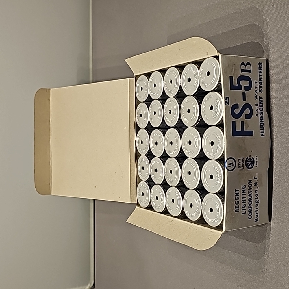 Box of 25 Fluorescent Starters FS-5B
